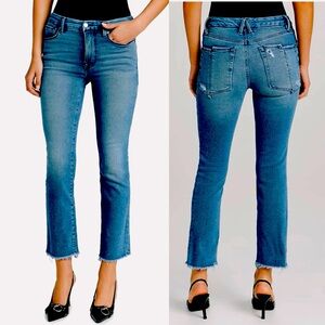 Good American Straight Leg Jeans in Medium Blue